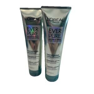 L'Oreal Ever Pure Sulfate-Free Thickening Shampoo & Conditioner 8.5oz - Lot Of 2